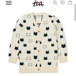 Tea collection cat cardigan M